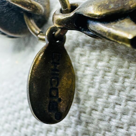 Chicos Necklace Gray Black Layered Multi Strand Fringe Charm Beaded Jewelry - Picture 7 of 8